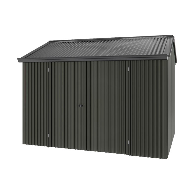 Handi-Heritage Shed H2 3.30X2.52 Roof:Gun Metal Grey Wall:Slate Grey Front/Rear Double Door