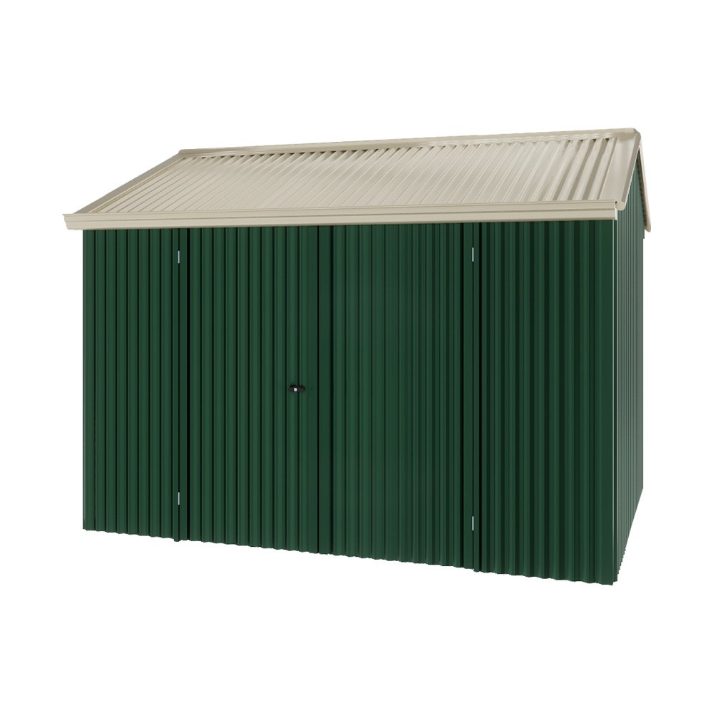 Handi-Heritage Shed H2 3.30X2.52 Roof:Merino Wall:Caulfield Green Front/Rear Double Door