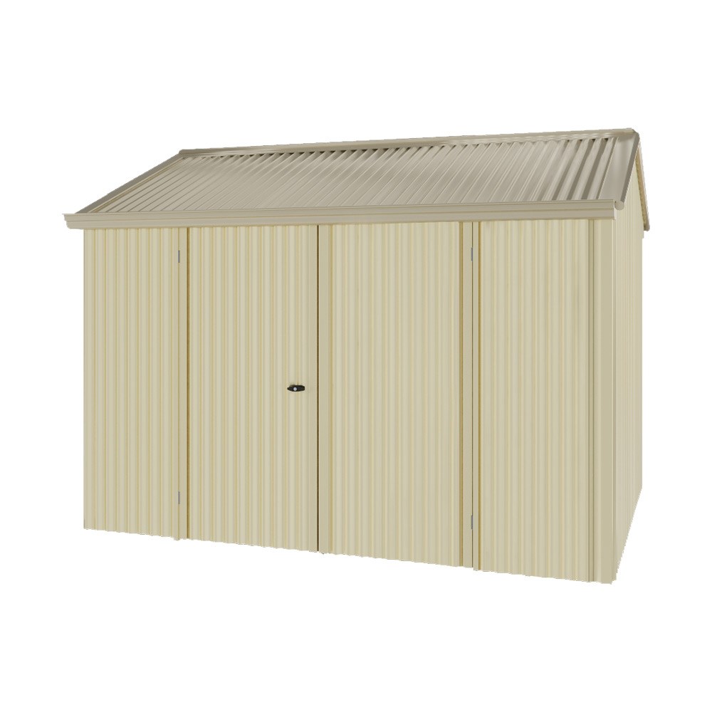 Handi-Heritage Shed H2 3.30X2.52 Roof:Merino Wall:Primrose Front/Rear Double Door