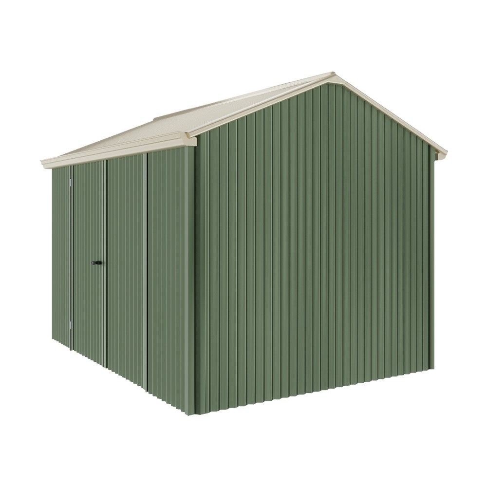 Handi-Heritage Shed H2 3.30X2.52 Roof:Merino Wall:Rivergum Front/Rear Double Door