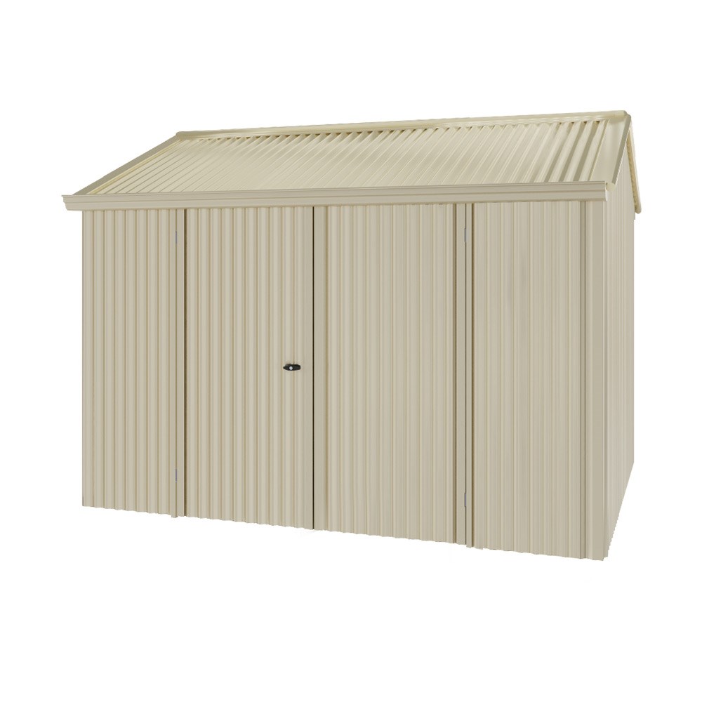 Handi-Heritage Shed H2 3.30X2.52 Roof:Primrose Wall:Merino Front/Rear Double Door