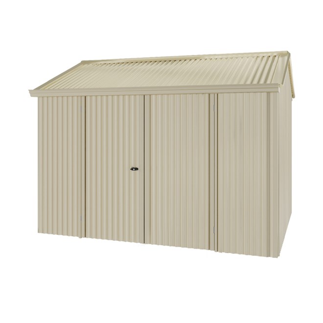 Handi-Heritage Shed H2 3.30X2.52 Roof:Primrose Wall:Merino Front/Rear Double Door