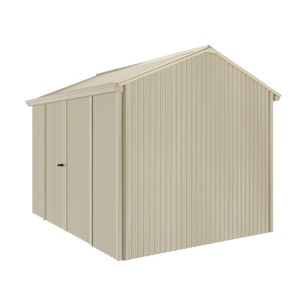 Handi-Heritage Shed H2 3.30X2.52 Roof:Primrose Wall:Merino Front/Rear Double Door