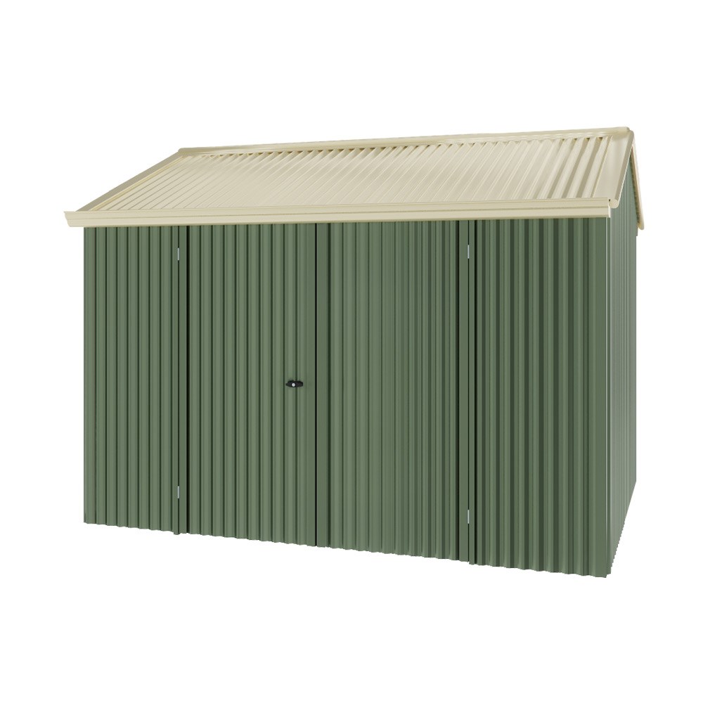 Handi-Heritage Shed H2 3.30X2.52 Roof:Primrose Wall:Rivergum Front/Rear Double Door