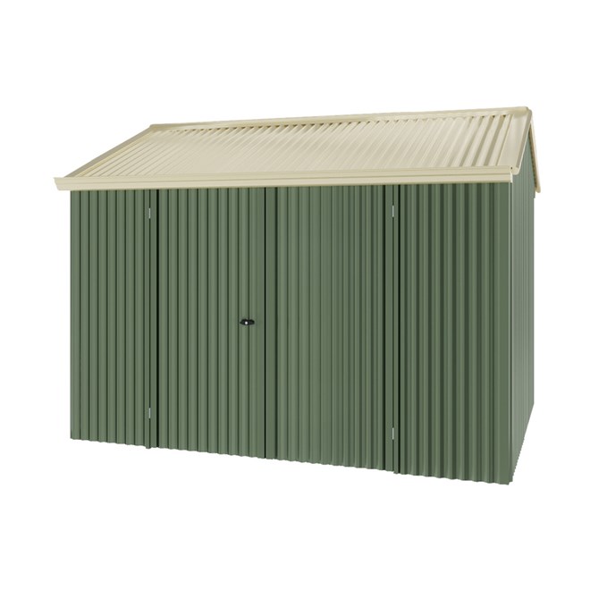 Handi-Heritage Shed H2 3.30X2.52 Roof:Primrose Wall:Rivergum Front/Rear Double Door