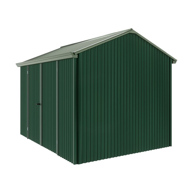 Handi-Heritage Shed H2 3.30X2.52 Roof:Rivergum Wall:Caulfield Green Front/Rear Double Door