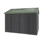Handi-Heritage Shed H2 3.30X2.52 Roof:Rivergum Wall:Gun Metal Grey Front/Rear Double Door