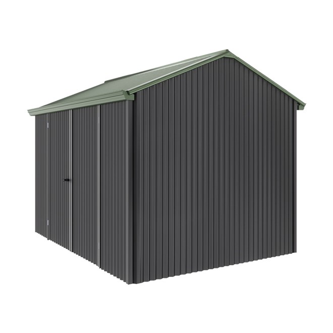 Handi-Heritage Shed H2 3.30X2.52 Roof:Rivergum Wall:Gun Metal Grey Front/Rear Double Door