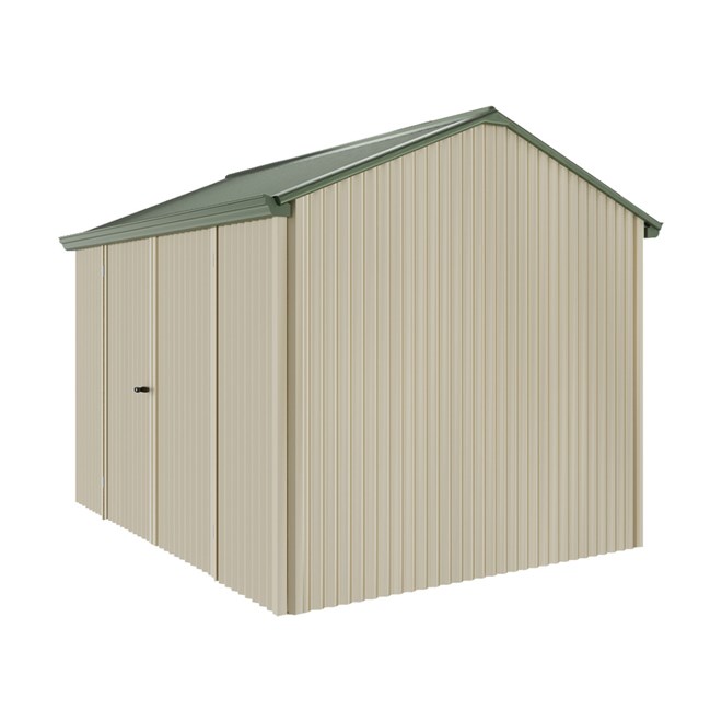 Handi-Heritage Shed H2 3.30X2.52 Roof:Rivergum Wall:Merino Front/Rear Double Door