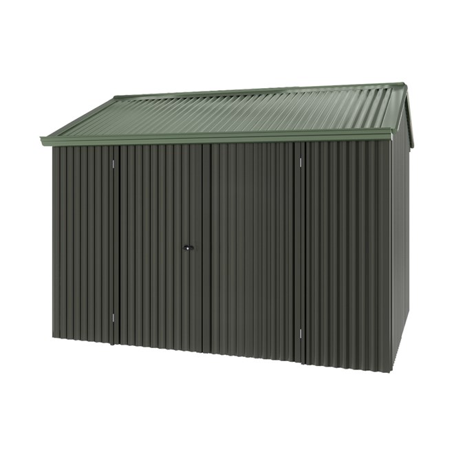 Handi-Heritage Shed H2 3.30X2.52 Roof:Rivergum Wall:Slate Grey Front/Rear Double Door