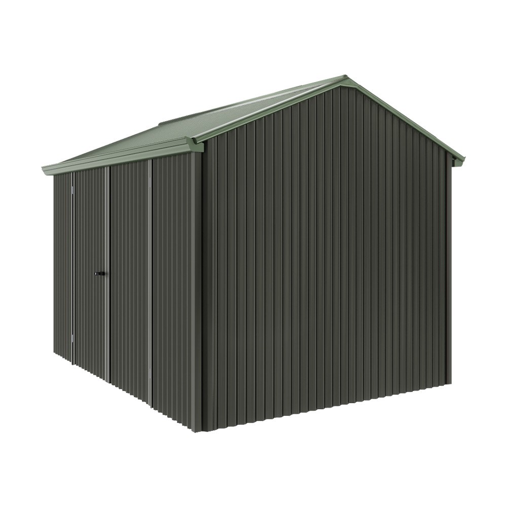Handi-Heritage Shed H2 3.30X2.52 Roof:Rivergum Wall:Slate Grey Front/Rear Double Door