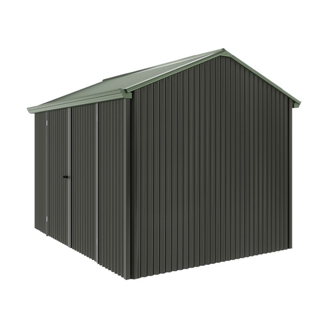 Handi-Heritage Shed H2 3.30X2.52 Roof:Rivergum Wall:Slate Grey Front/Rear Double Door