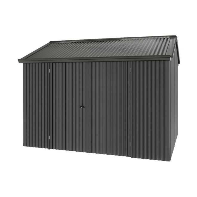 Handi-Heritage Shed H2 3.30X2.52 Roof:Slate Grey Wall:Gun Metal Grey Front/Rear Double Door