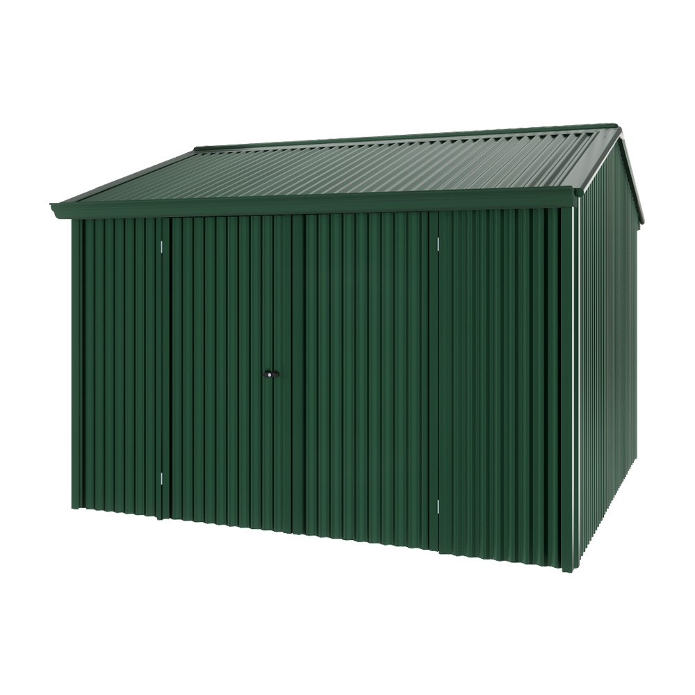 Handi-Heritage Shed H3 3.30X3.30 Roof:Caulfield Green Wall:Caulfield Green Front/Rear Double Door