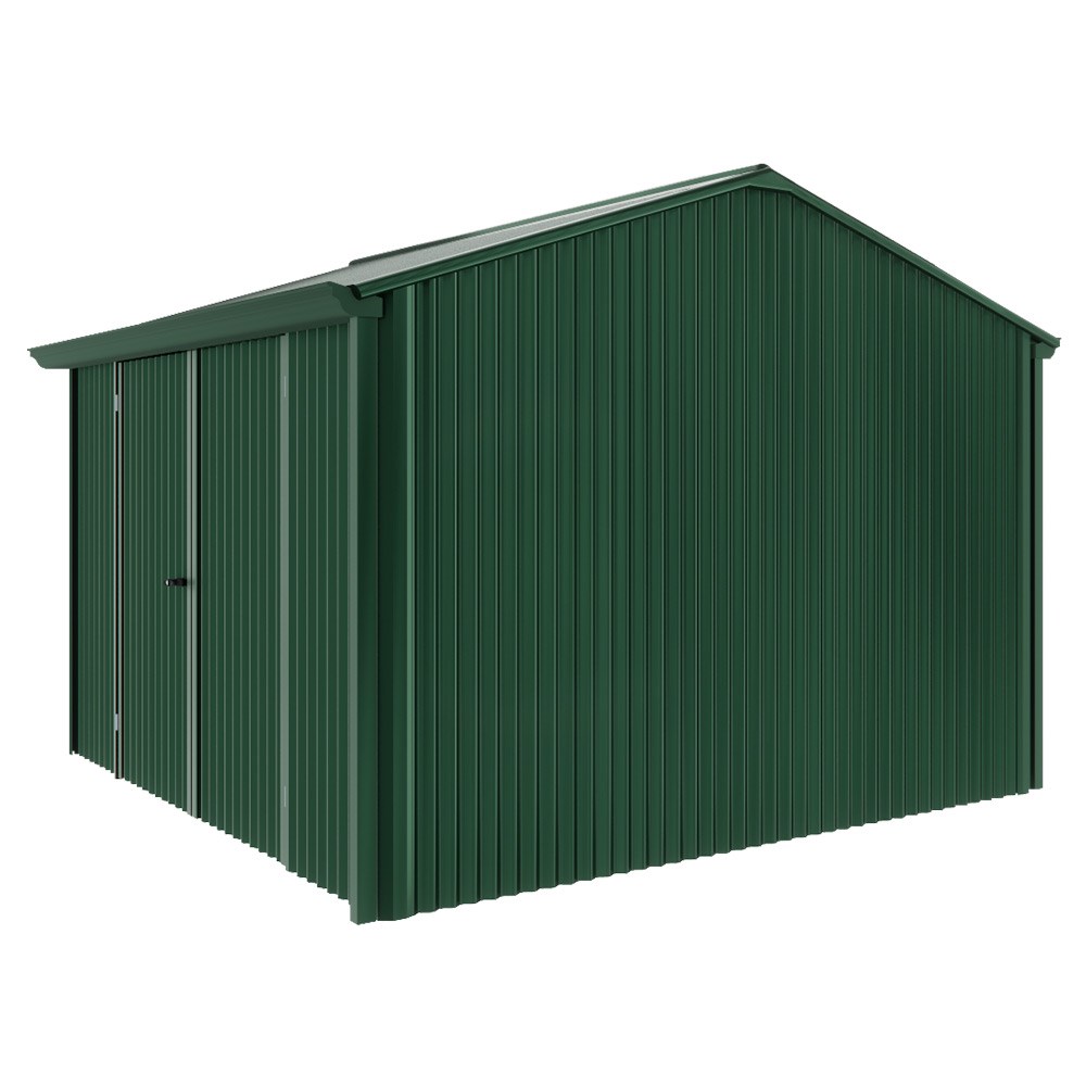 Handi-Heritage Shed H3 3.30X3.30 Roof:Caulfield Green Wall:Caulfield Green Front/Rear Double Door
