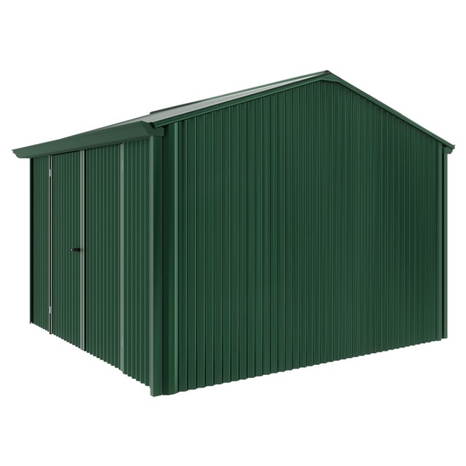 Handi-Heritage Shed H3 3.30X3.30 Roof:Caulfield Green Wall:Caulfield Green Front/Rear Double Door