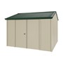 Handi-Heritage Shed H3 3.30X3.30 Roof:Caulfield Green Wall:Merino Front/Rear Double Door