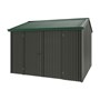 Handi-Heritage Shed H3 3.30X3.30 Roof:Caulfield Green Wall:Slate Grey Front/Rear Double Door