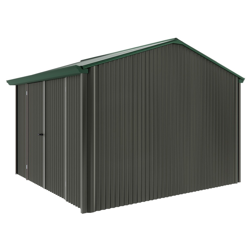 Handi-Heritage Shed H3 3.30X3.30 Roof:Caulfield Green Wall:Slate Grey Front/Rear Double Door