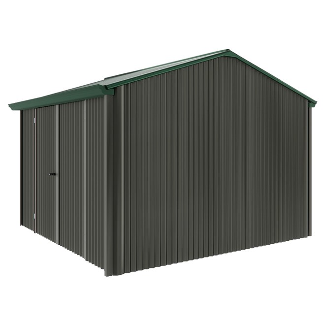 Handi-Heritage Shed H3 3.30X3.30 Roof:Caulfield Green Wall:Slate Grey Front/Rear Double Door