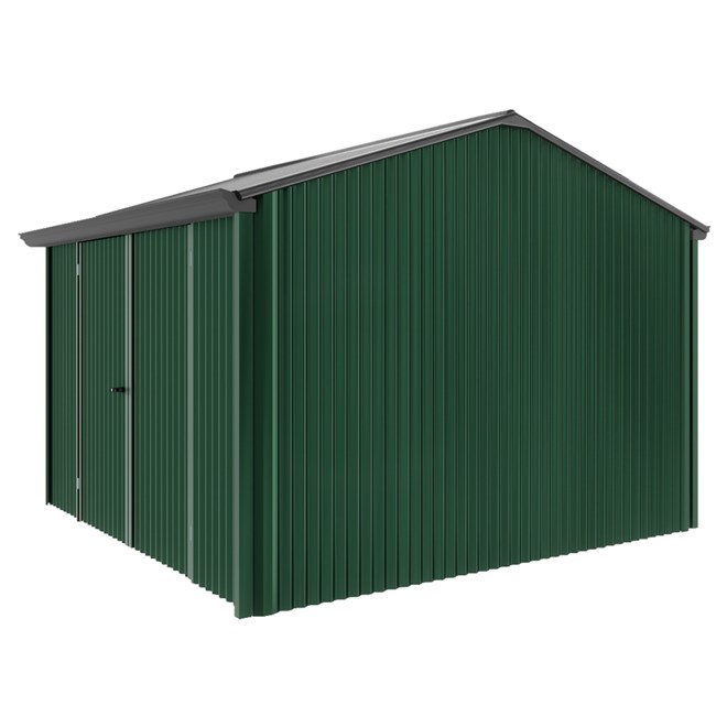 Handi-Heritage Shed H3 3.30X3.30 Roof:Gun Metal Grey Wall:Caulfield Green Front/Rear Double Door