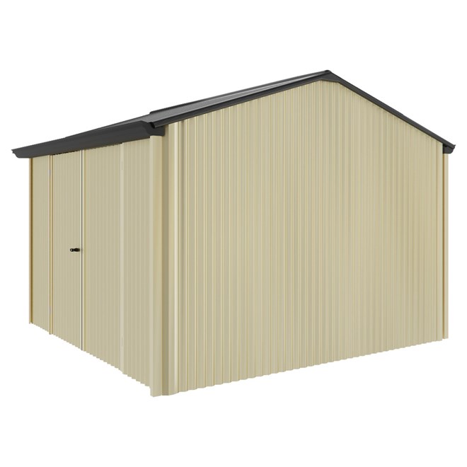 Handi-Heritage Shed H3 3.30X3.30 Roof:Gun Metal Grey Wall:Primrose Front/Rear Double Door