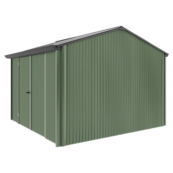 Handi-Heritage Shed H3 3.30X3.30 Roof:Gun Metal Grey Wall:Rivergum Front/Rear Double Door