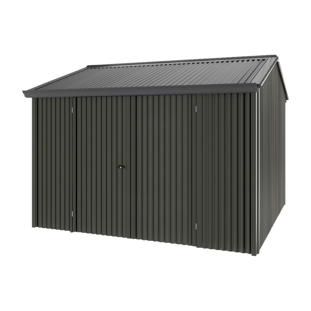 Handi-Heritage Shed H3 3.30X3.30 Roof:Gun Metal Grey Wall:Slate Grey Front/Rear Double Door
