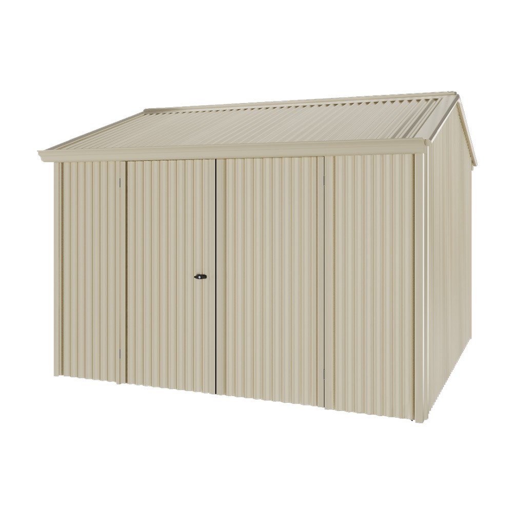 Handi-Heritage Shed H3 3.30X3.30 Roof:Merino Wall:Merino Front/Rear Double Door