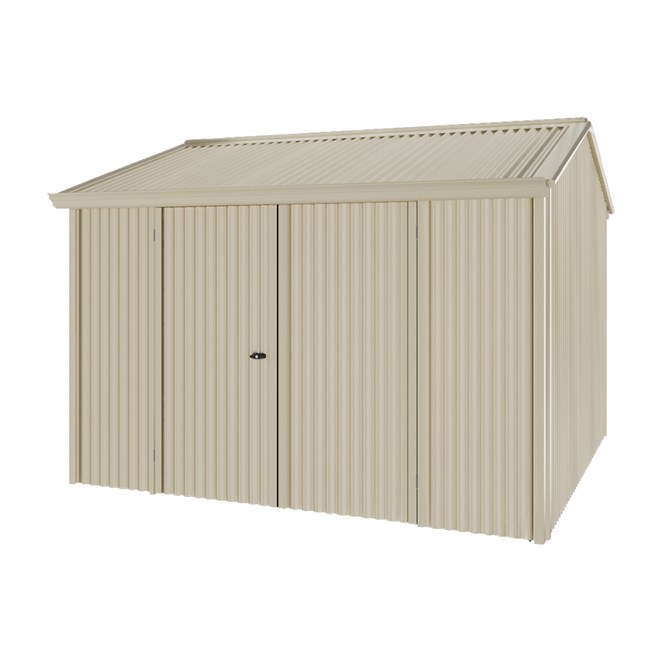 Handi-Heritage Shed H3 3.30X3.30 Roof:Merino Wall:Merino Front/Rear Double Door