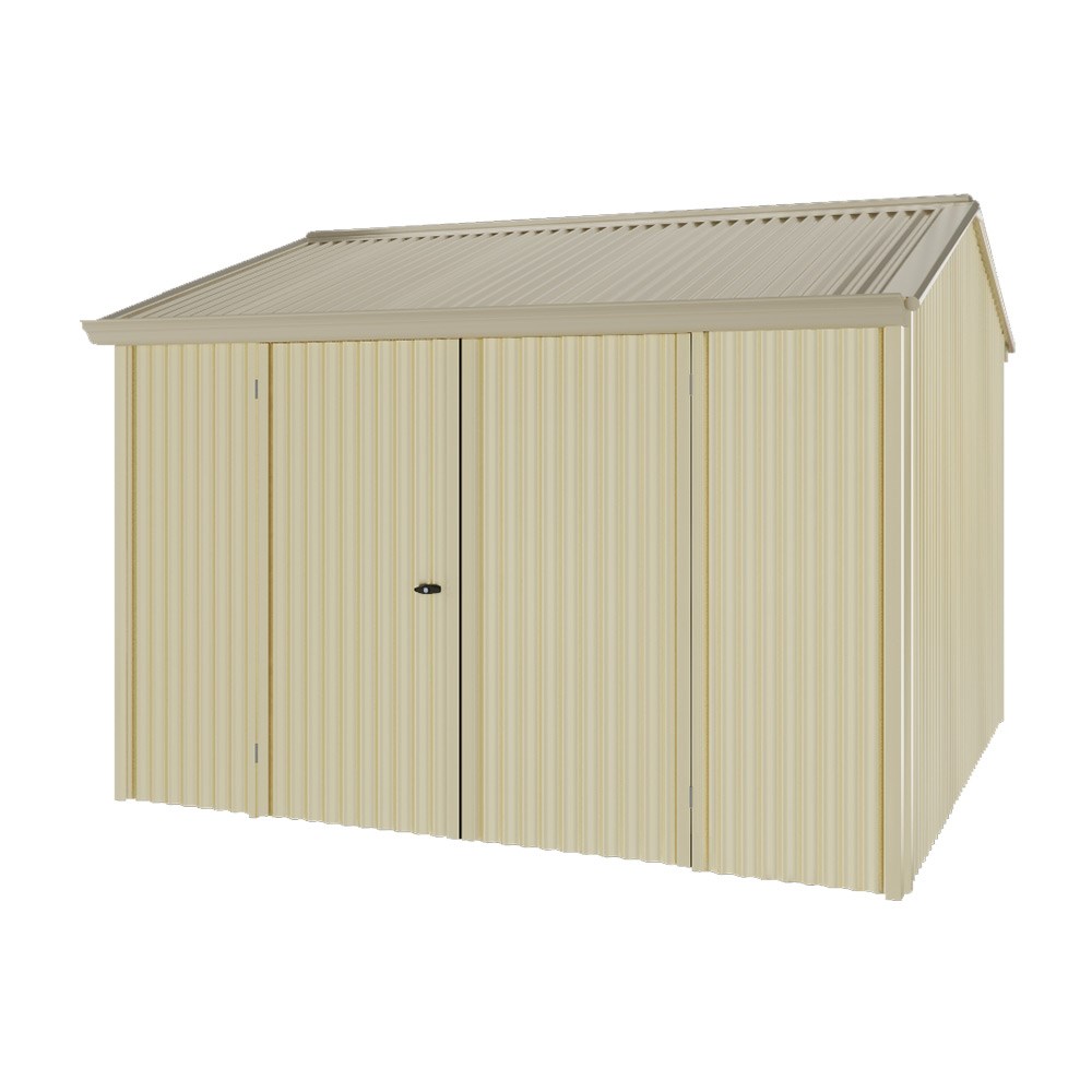 Handi-Heritage Shed H3 3.30X3.30 Roof:Merino Wall:Primrose Front/Rear Double Door