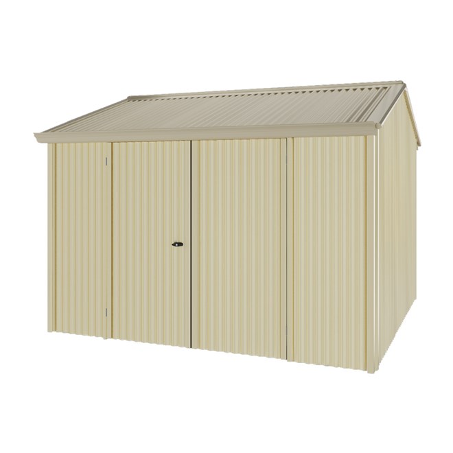 Handi-Heritage Shed H3 3.30X3.30 Roof:Merino Wall:Primrose Front/Rear Double Door