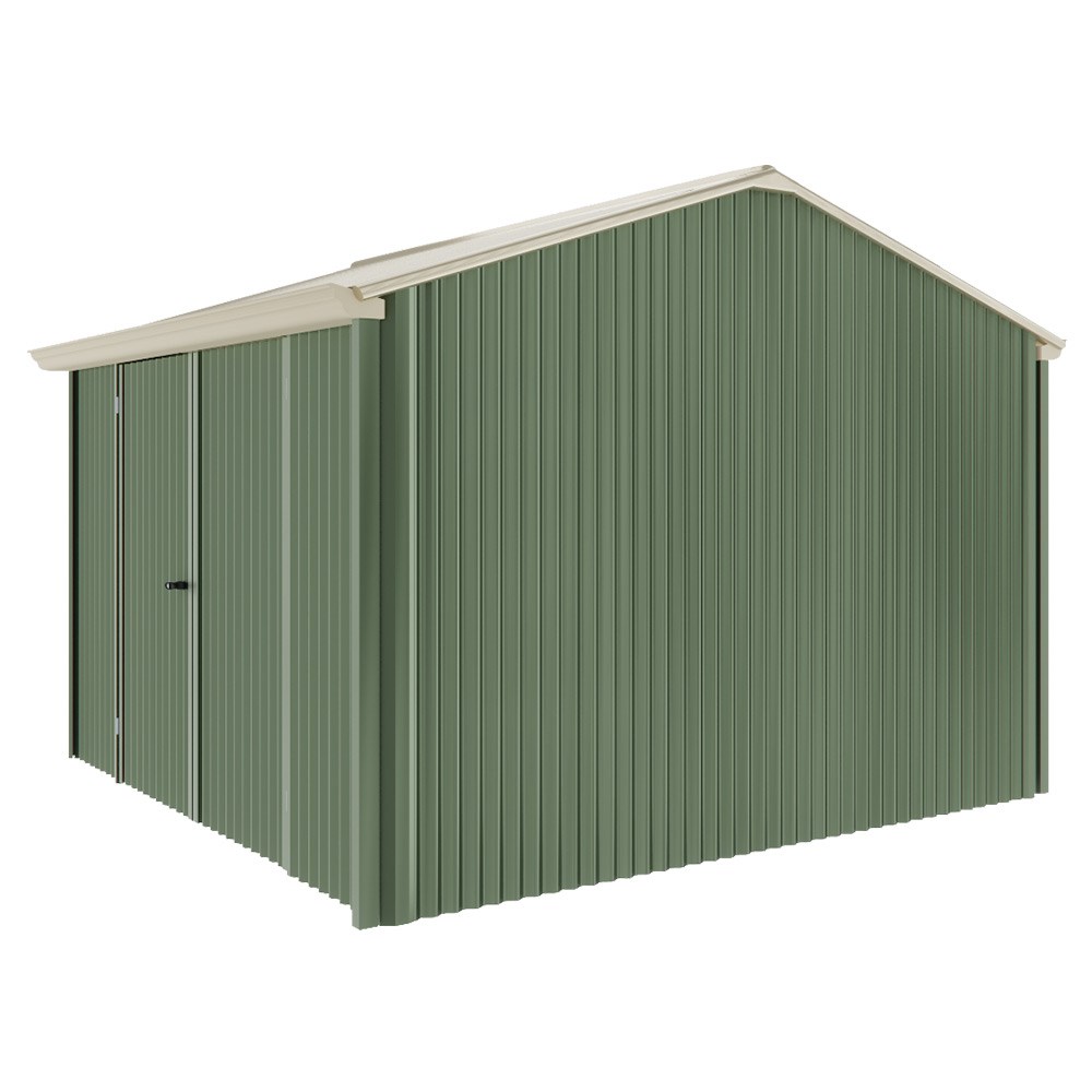 Handi-Heritage Shed H3 3.30X3.30 Roof:Merino Wall:Rivergum Front/Rear Double Door