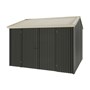 Handi-Heritage Shed H3 3.30X3.30 Roof:Merino Wall:Slate Grey Front/Rear Double Door