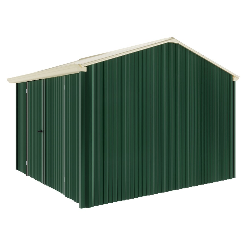 Handi-Heritage Shed H3 3.30X3.30 Roof:Primrose Wall:Caulfield Green Front/Rear Double Door