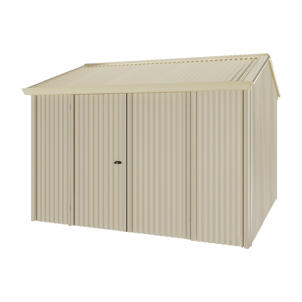 Handi-Heritage Shed H3 3.30X3.30 Roof:Primrose Wall:Merino Front/Rear Double Door