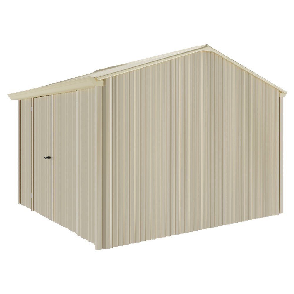 Handi-Heritage Shed H3 3.30X3.30 Roof:Primrose Wall:Merino Front/Rear Double Door