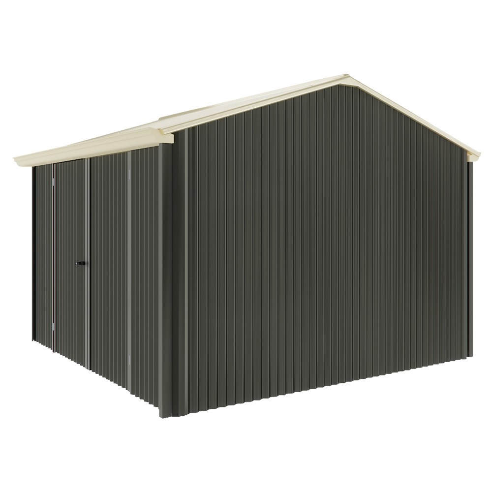 Handi-Heritage Shed H3 3.30X3.30 Roof:Primrose Wall:Slate Grey Front/Rear Double Door