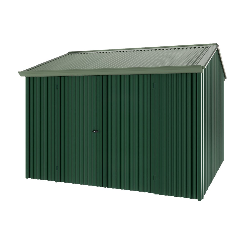 Handi-Heritage Shed H3 3.30X3.30 Roof:Rivergum Wall:Caulfield Green Front/Rear Double Door
