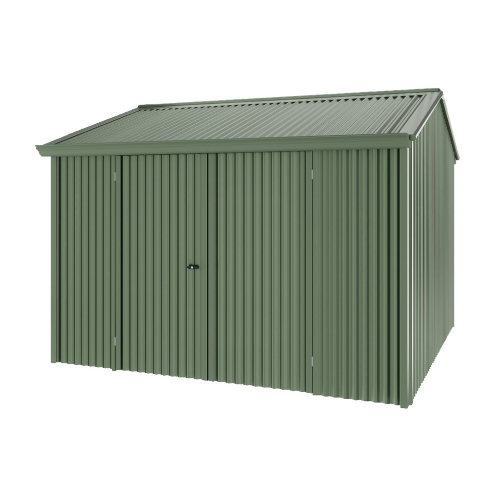 Handi-Heritage Shed H3 3.30X3.30 Roof:Rivergum Wall:Rivergum Front/Rear Double Door