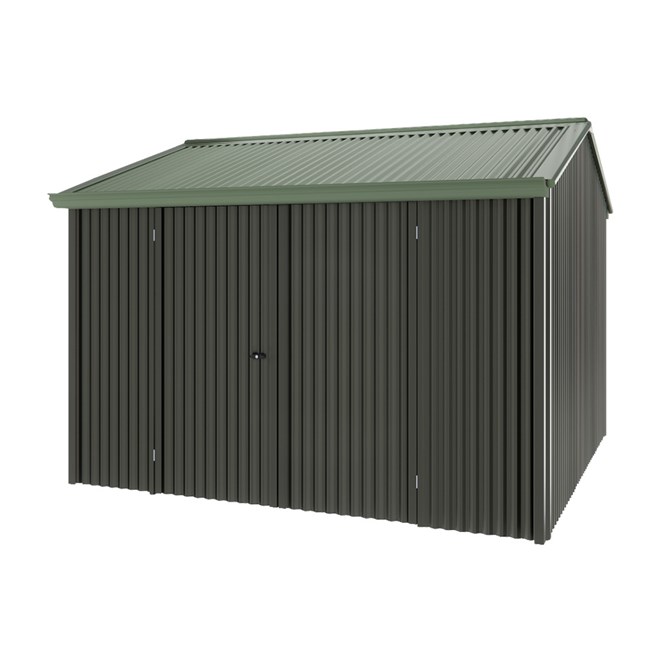 Handi-Heritage Shed H3 3.30X3.30 Roof:Rivergum Wall:Slate Grey Front/Rear Double Door