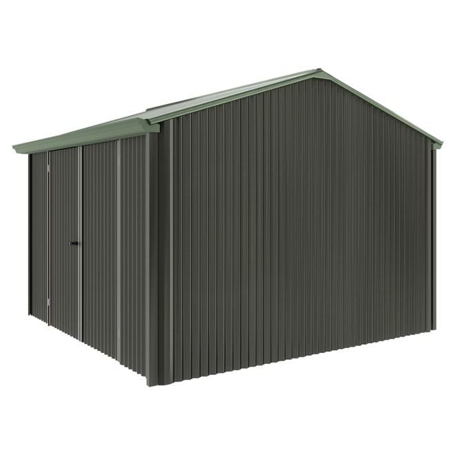 Handi-Heritage Shed H3 3.30X3.30 Roof:Rivergum Wall:Slate Grey Front/Rear Double Door