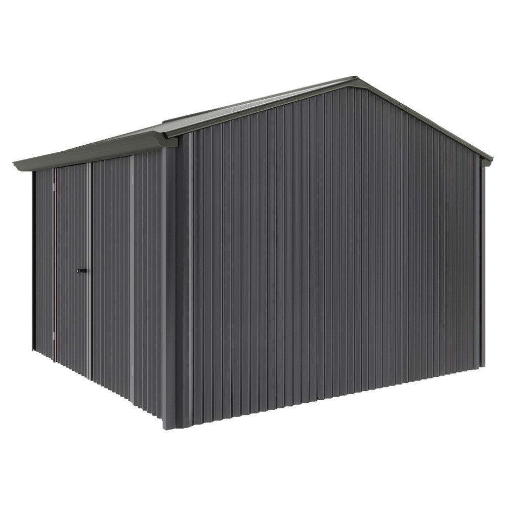 Handi-Heritage Shed H3 3.30X3.30 Roof:Slate Grey Wall:Gun Metal Grey Front/Rear Double Door