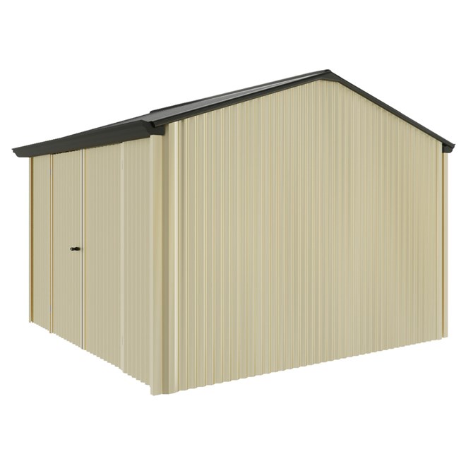 Handi-Heritage Shed H3 3.30X3.30 Roof:Slate Grey Wall:Primrose Front/Rear Double Door