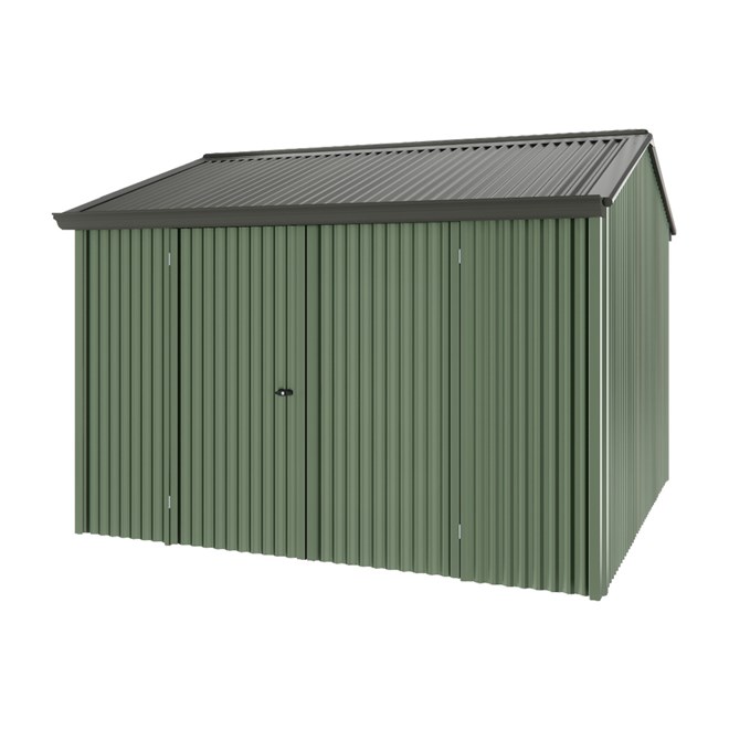 Handi-Heritage Shed H3 3.30X3.30 Roof:Slate Grey Wall:Rivergum Front/Rear Double Door
