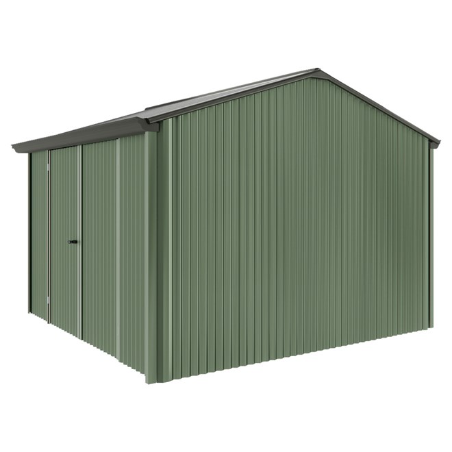 Handi-Heritage Shed H3 3.30X3.30 Roof:Slate Grey Wall:Rivergum Front/Rear Double Door