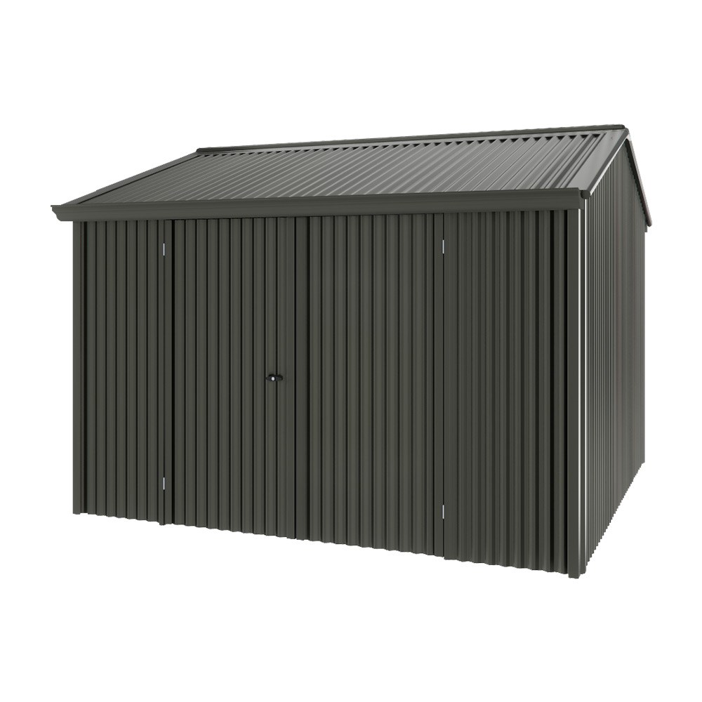 Handi-Heritage Shed H3 3.30X3.30 Roof:Slate Grey Wall:Slate Grey Front/Rear Double Door