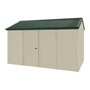 Handi-Heritage Shed H4 3.96X2.52 Roof:Caulfield Green Wall:Merino Front/Rear Double Door