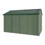 Handi-Heritage Shed H4 3.96X2.52 Roof:Caulfield Green Wall:Rivergum Front/Rear Double Door