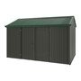 Handi-Heritage Shed H4 3.96X2.52 Roof:Caulfield Green Wall:Slate Grey Front/Rear Double Door